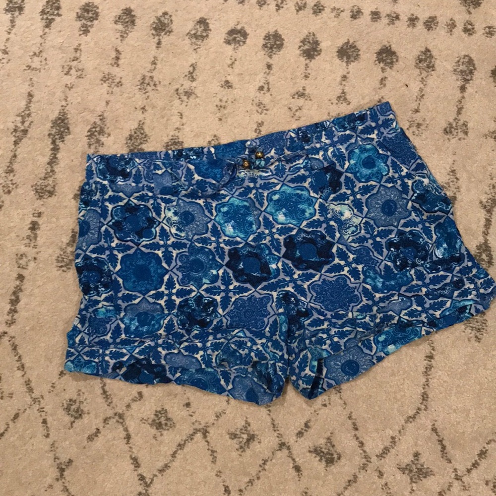 Flowy Paisley Linen Shorts